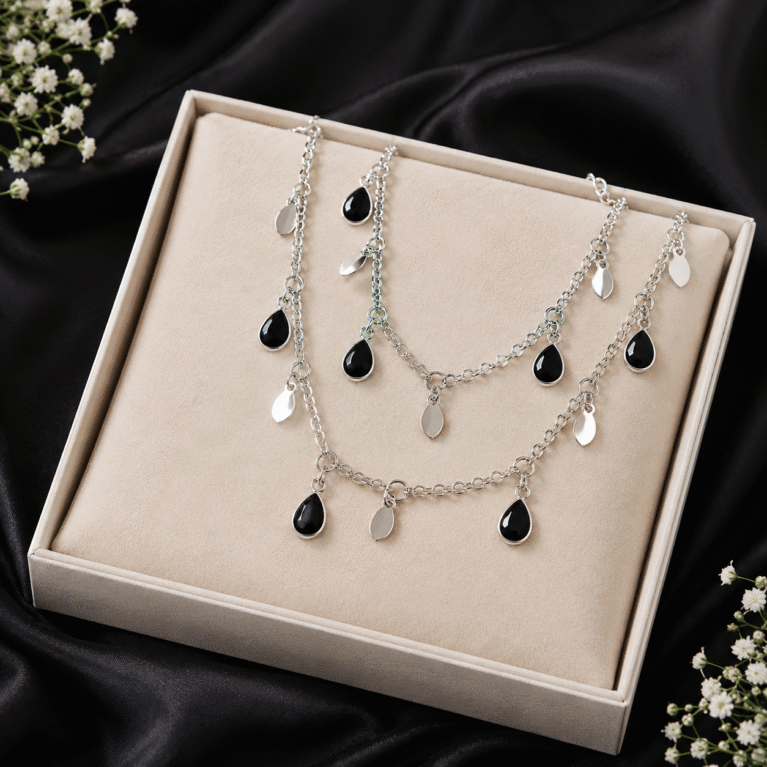 Black Charm Anklet