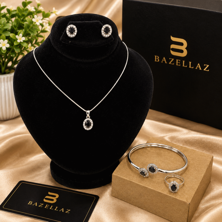 Black Stone Silver Pendant