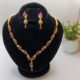 Rose pink & Gold Necklace Set