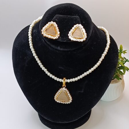 Golden Triangle Pendant Set