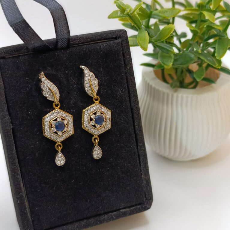 Royal Sparkle Midnight Blue Drop Earings