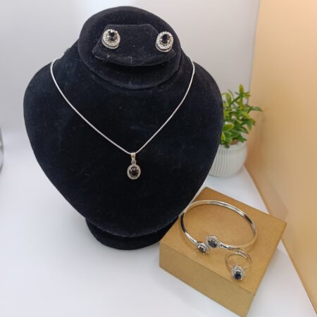 Black Stone Silver Pendant