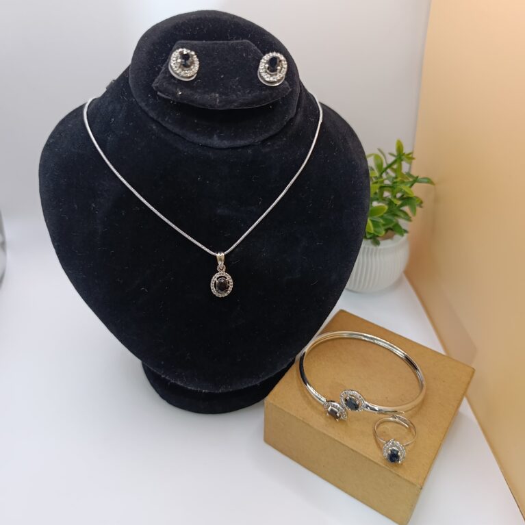 Black Stone Silver Pendant