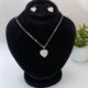 Silver Heart Pendant Set