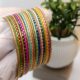 Multicolour Metal Bangles Set