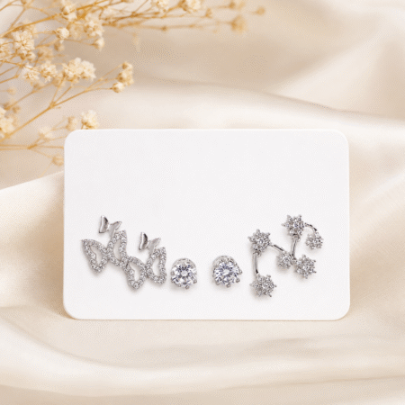 Triple Pairs Glam Stud Set