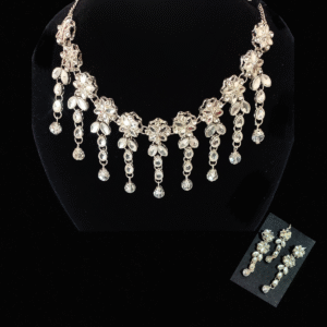 Silver Kundan Floral Bridal Set