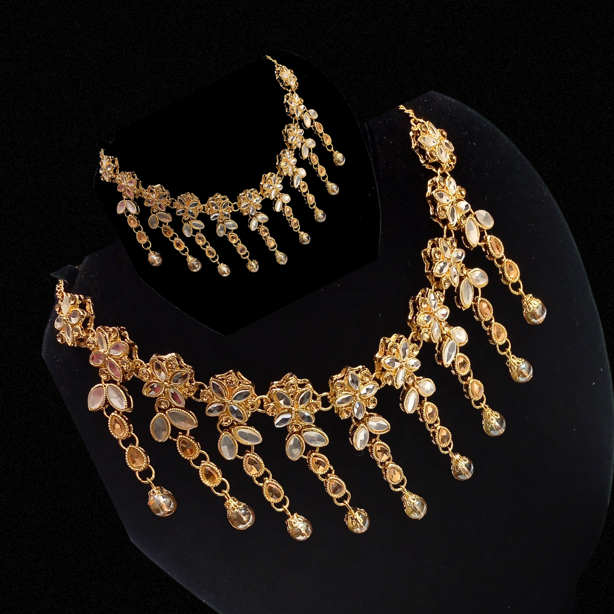 Golden Kundan Floral Bridal Set