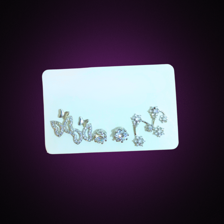 Triple Pairs Glam Stud Set