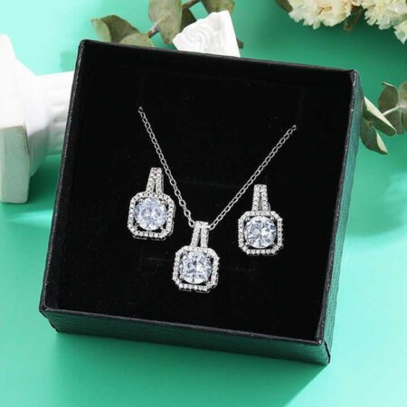 Blue Stone Shine Pendant Set