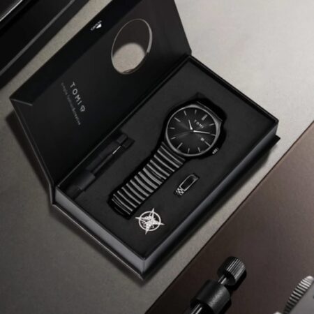 Men’s Black Classic Watch - Premium Gift Set